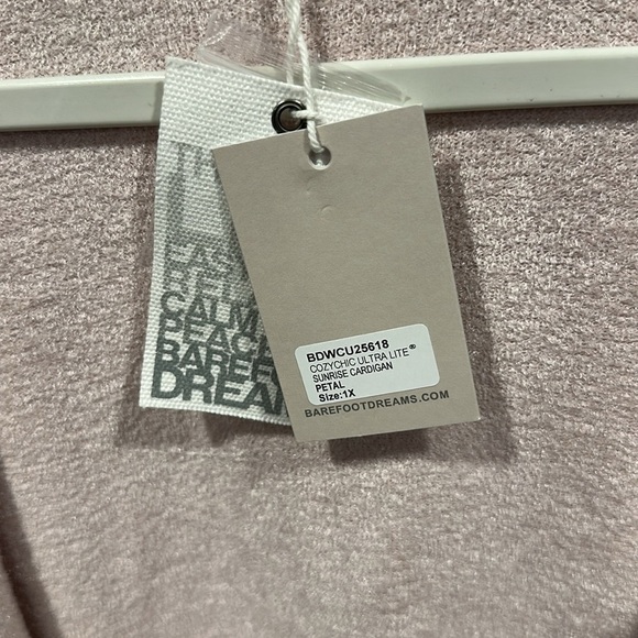 New NWT Barefoot Dreams CozyChic Ultra Lite Sunrise Cardigan 1X - Picture 5 of 7